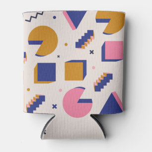 Memphis Geometry: 90s Fashion Seamless Can Cooler