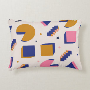 Memphis Geometry: 90s Fashion Seamless Decorative Cushion