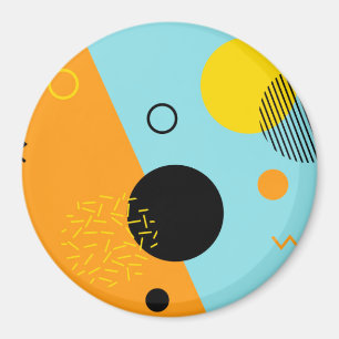 Memphis, hipster, trendy, cool illustration art magnet