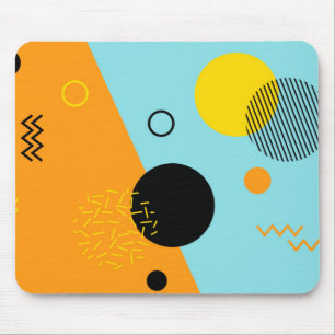 Memphis, hipster, trendy, cool illustration art mouse mat