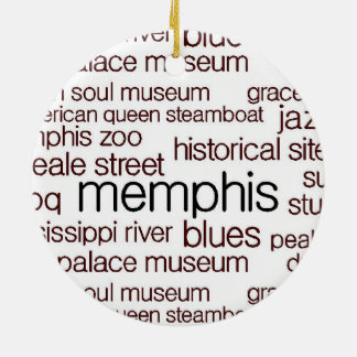 Memphis in Brown Ceramic Tree Decoration