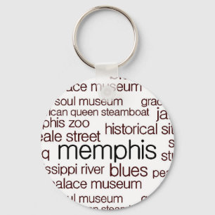 Memphis in Brown Key Ring