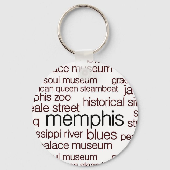 Memphis in Brown Key Ring (Front)