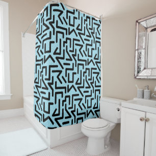 Memphis Labyrinth Shower Curtain