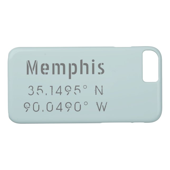 Memphis Latitude Longitude Case-Mate iPhone Case (Back (Horizontal))