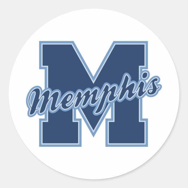 Memphis Letter Classic Round Sticker (Front)