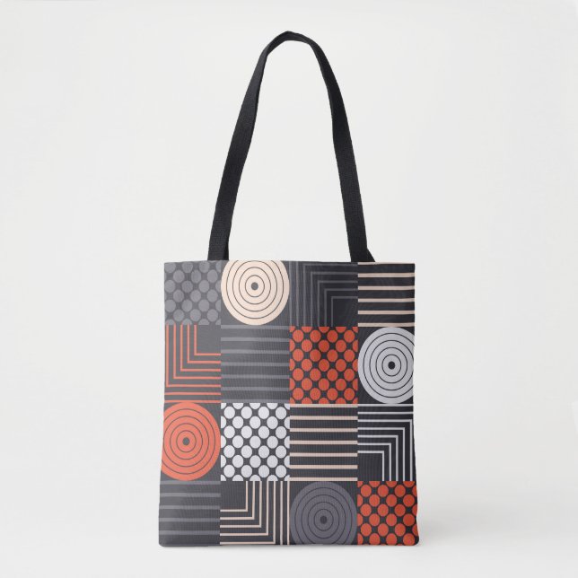 Memphis Magic: Geometric Banner Fun Tote Bag (Front)
