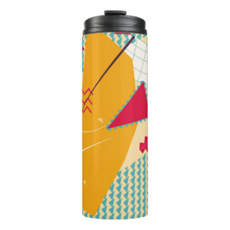 Memphis Mood: Retro Geometric Trend Thermal Tumbler