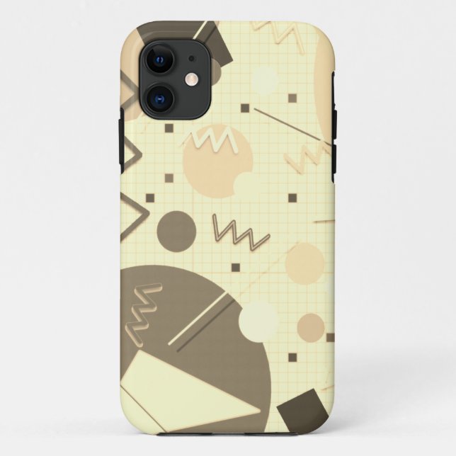 Memphis No. 82 Sepia Case-Mate iPhone Case (Back)