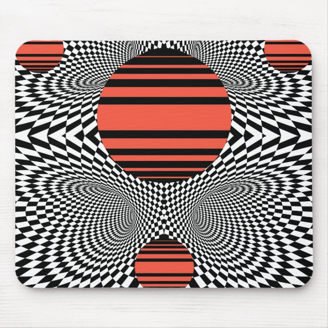 Memphis OpArt Mouse Mat (Front)