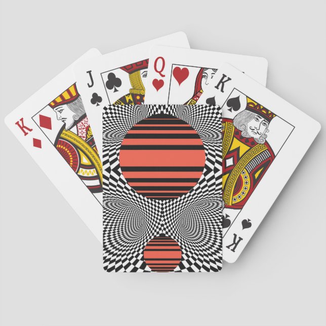 Memphis OpArt Playing Cards (Back)