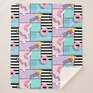 Memphis Party Sherpa Blanket