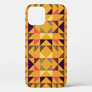 Memphis Pastel Triangle Abstract Pattern. iPhone 12 Case