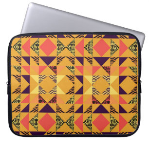 Memphis Pastel Triangle Abstract Pattern. Laptop Sleeve