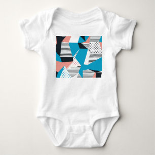 Memphis Pattern: Minimalist Abstract Trend Baby Bodysuit