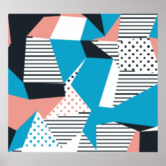 Memphis Pattern: Minimalist Abstract Trend Poster