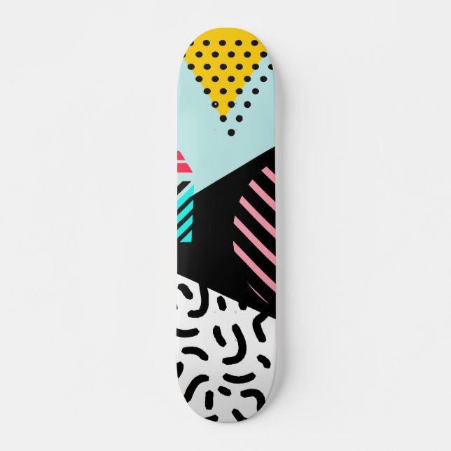 Memphis Pattern Skateboard (Front)