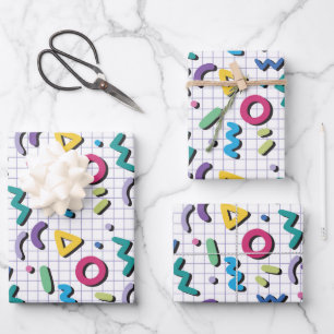 Memphis Pattern Wrapping Paper Sheet