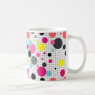 Memphis polka dots coffee mug
