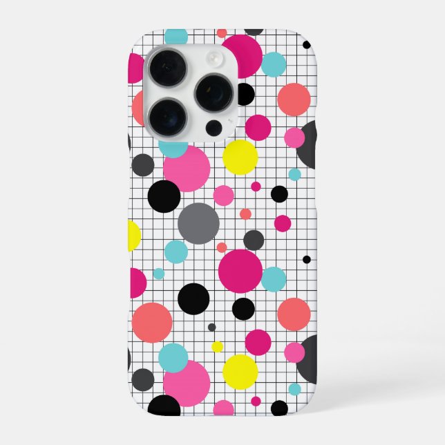 Memphis polka dots iPhone case (Back)