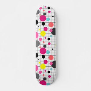 Memphis polka dots  skateboard