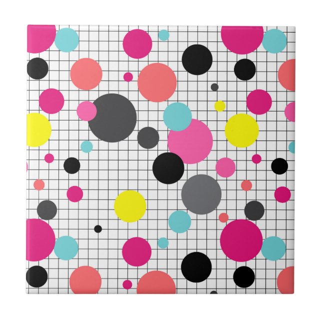 Memphis polka dots  tile (Front)