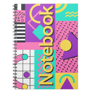Memphis Retro Notebook Cover 