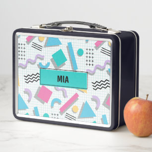 Memphis Shapes Metal Lunch Box