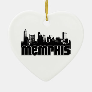 Memphis Skyline Ceramic Tree Decoration