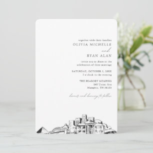 Memphis Skyline Destination Wedding Invitation