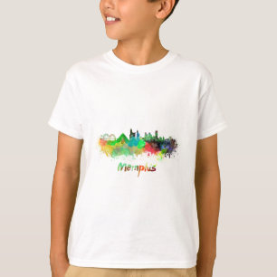 Memphis skyline in watercolor T-Shirt