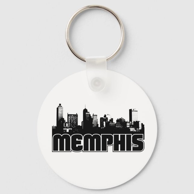 Memphis Skyline Key Ring (Front)
