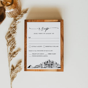 Memphis Skyline Wedding RSVP Response Card