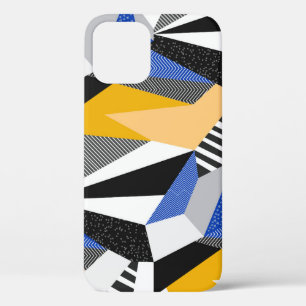 Memphis Style: Creative Geometric Collage. iPhone 12 Case
