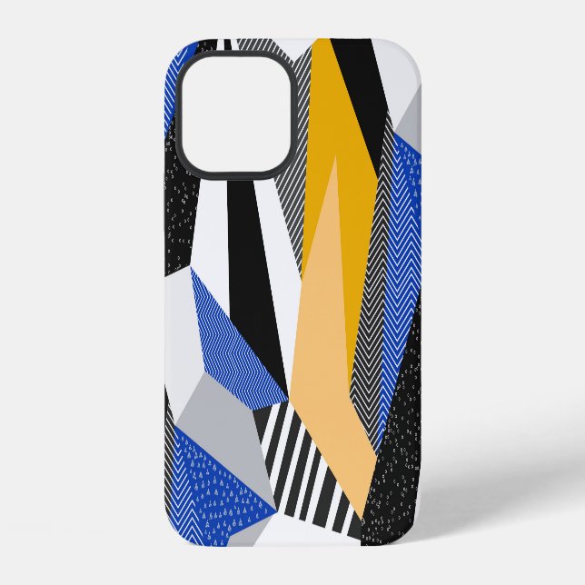 Memphis Style: Creative Geometric Collage. iPhone Case (Back)