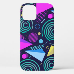 Memphis Style Geometric Shapes iPhone 12 Case