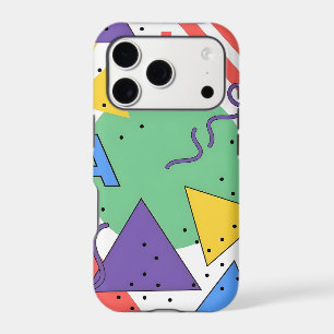 Memphis Style Phone Case Dopamine Decor Bold Geome