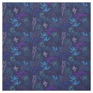Memphis Style Tropical Ferns Palm Foliage DIY Mask Fabric