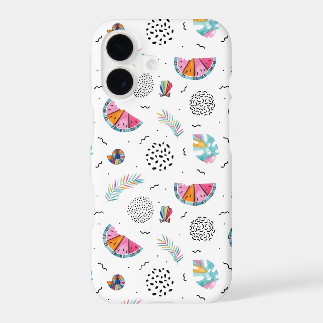 Memphis Style Tropical Summer Pattern (Back)