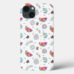 Memphis Style Tropical Summer Pattern iPhone 13 Case