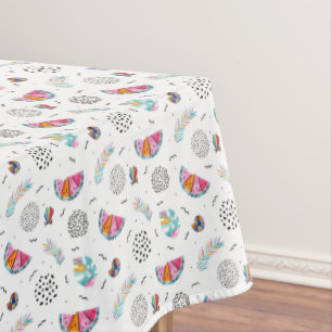 Memphis Style Tropical Summer Pattern Tablecloth