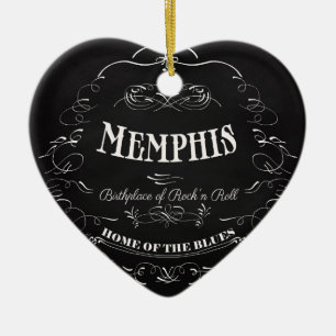Memphis, Tennessee - City with Soul Ceramic Tree Decoration
