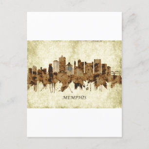 Memphis Tennessee Cityscape Invitation Postcard