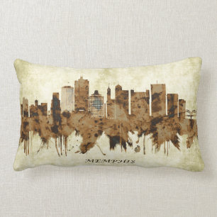 Memphis Tennessee Cityscape Lumbar Cushion