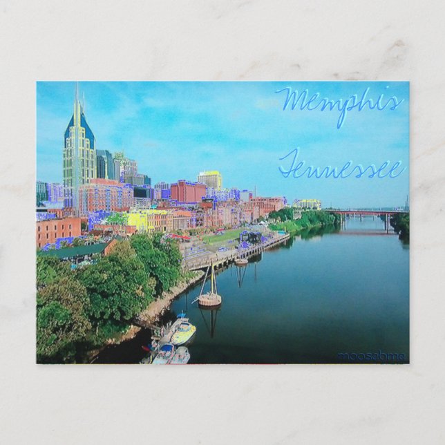 Memphis Tennessee Colored Post Card (Front)