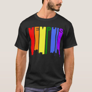 Memphis Tennessee Gay Pride Rainbow Skyline T-Shirt