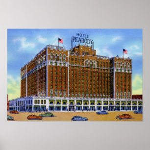 Memphis Tennessee Hotel Peabody Poster