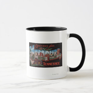 Memphis, Tennessee - Large Letter Scenes Mug