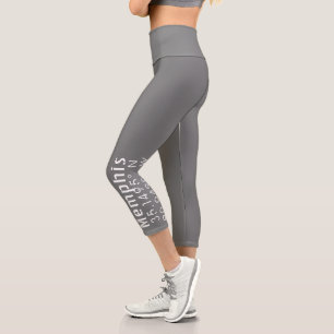 Memphis Tennessee Longitude Latitude   Capri Leggings
