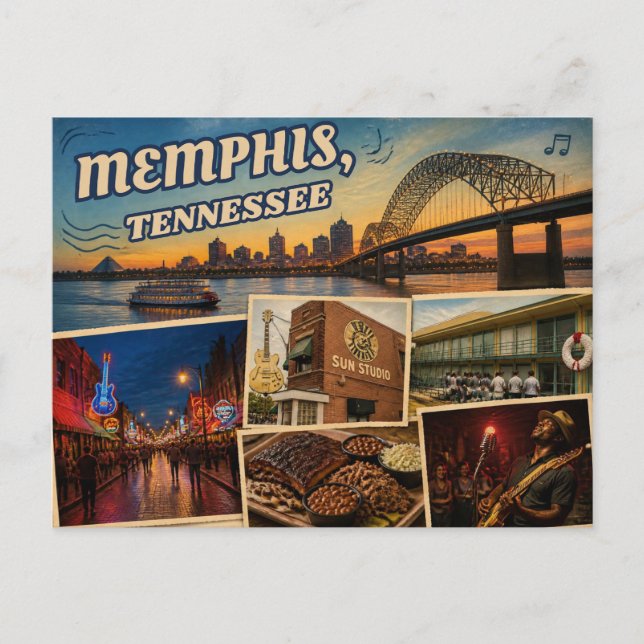 Memphis Tennessee Postcard (Front)
